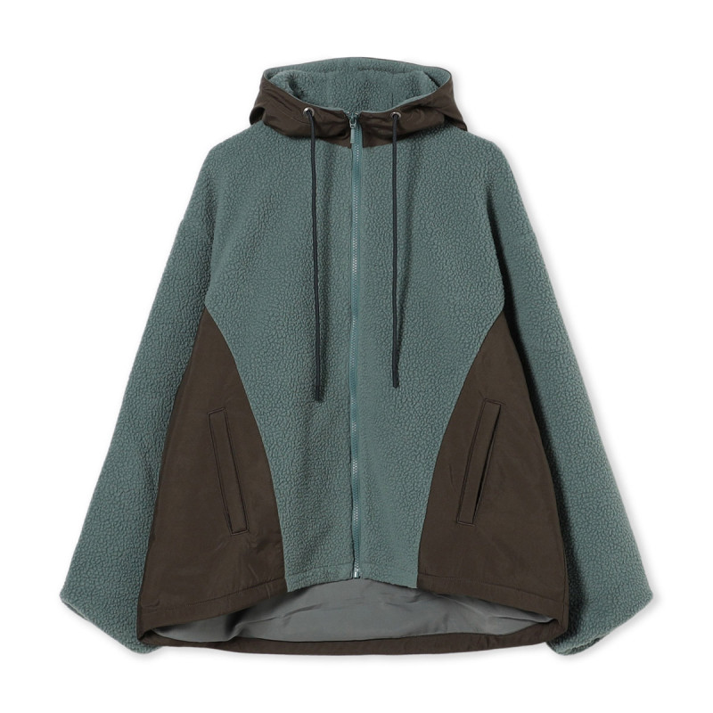 ボアフルジップジャケット(グリーン-M)