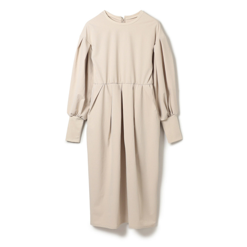 タフタワンピース(グレージュ-M)