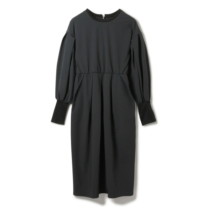 タフタワンピース(ブラック-M)