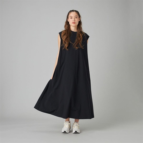 EasyCare+ツイストワンピース　(ブラック-M)