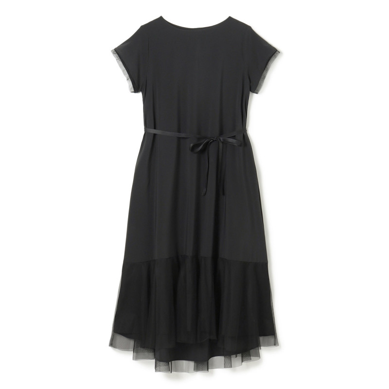 ★ライトタフタワンピース(ブラック-S)