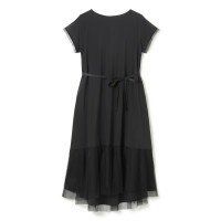 ★ライトタフタワンピース(ブラック-S)