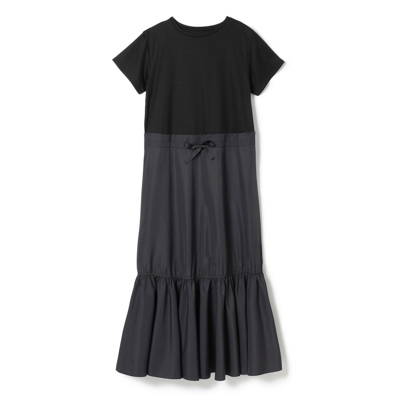 ★タフタコンビワンピース(ブラック-M)