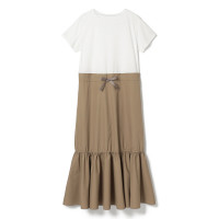 ★タフタコンビワンピース(オフホワイト-M)