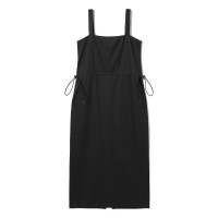 ★リブワンピース(ブラック-M)