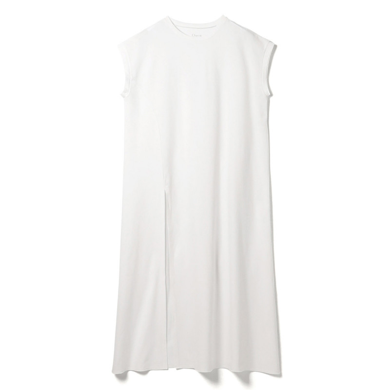 ★ＥａｓｙＣａｒｅ＋　スリットワンピース(ホワイト-M)