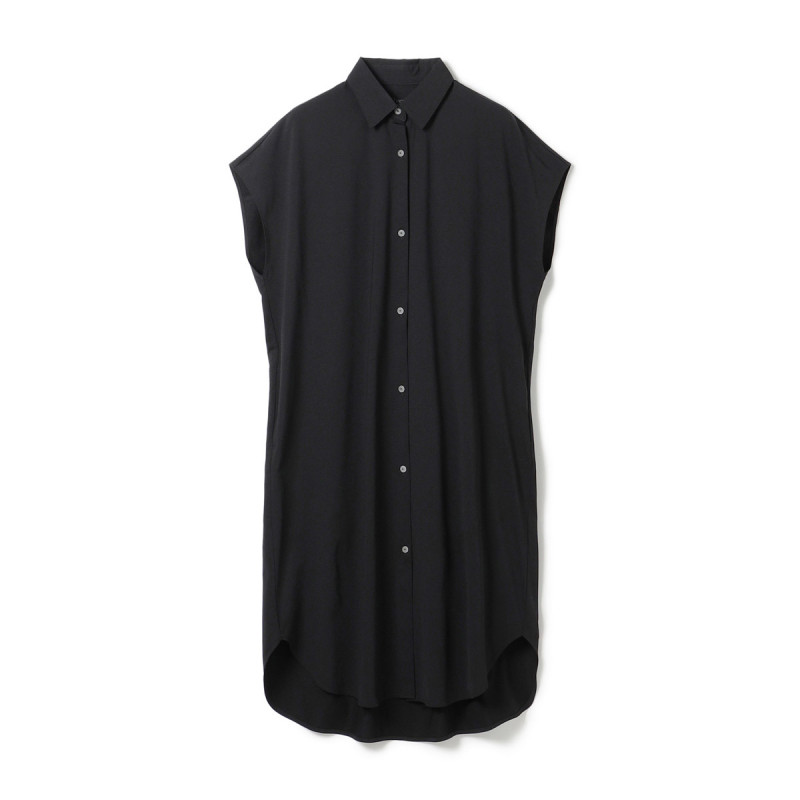 EasyCare+ シャツワンピース(ブラック-M)