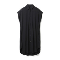 EasyCare+ シャツワンピース(ブラック-M)