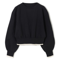 ★ラインアクセントニット(ブラック-M)