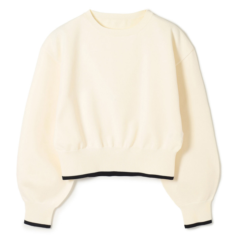 ★ラインアクセントニット(オフホワイト-M)