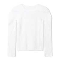 【ノーソーイングニット】ノーソーイングクルーネックトップ(ホワイト-M)