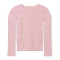 【ノーソーイングニット】ノーソーイングクルーネックトップ(グレージュ-M)