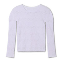 【ノーソーイングニット】ノーソーイングクルーネックトップ(ラベンダー-M)