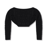 【ノーソーイングニット】ノーソーイング7分袖アームカバー(ブラック-M)