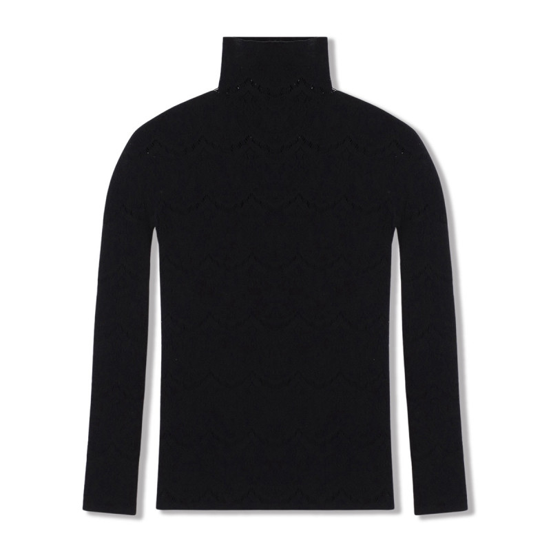 チャコット　ノーソーイングニット　黒 ノーソーイングニット】ノーソーイングハイネックトップ 商品ページ