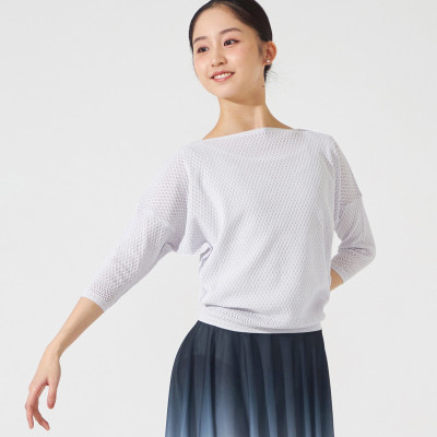 【ノーソーイングニット】イージーフィット2wayニットトップ