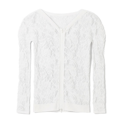 ノーソーイングニット】レーシージップアップニットトップ 商品ページ