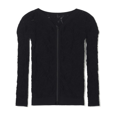 ノーソーイングニット】レーシージップアップニットトップ 商品ページ