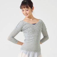 ノーソーイングニット】レーシーVネックニットトップ 商品ページ