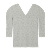 ノーソーイングニット】レーシーVネックニットトップ 商品ページ