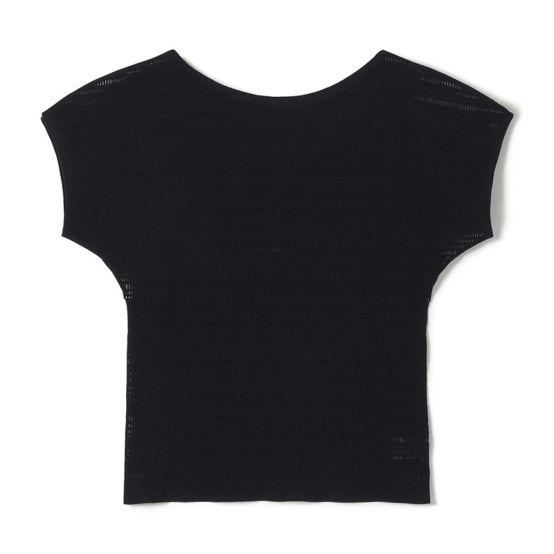 ノーソーイングニット】ボートネックメッシュTシャツ 商品ページ