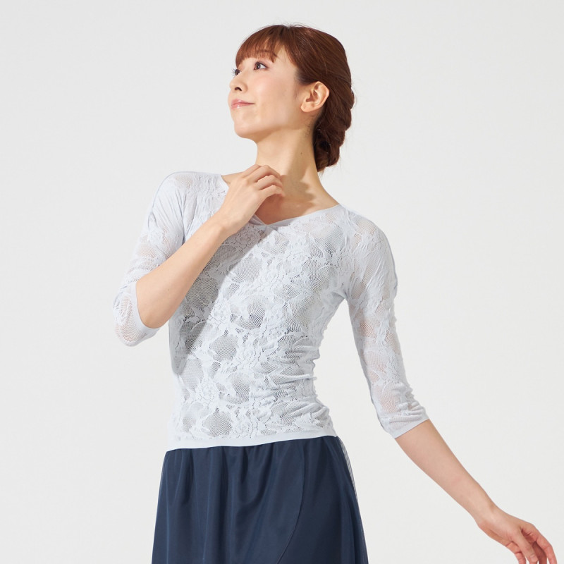 ノーソーイングニット】キシリトールシアーレース2Wayトップ 商品