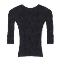 【ノーソーイングニット】キシリトールシアーレース2Wayトップ(ブラック-M)