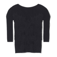 【ノーソーイングニット】キシリトールボートネックトップ(ブラック-M)