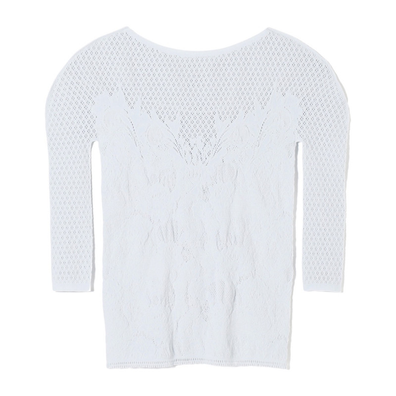 【ノーソーイングニット】キシリトールボートネックトップ(ベビーブルー-M)