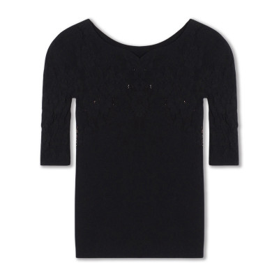 ノーソーイングニット】カップ付きバレリーナネックトップ 商品ページ