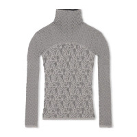 【ノーソーイングニット】リバーシブルハイネックトップ(グレー-M)