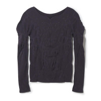 【ノーソーイングニット】クリスタルバレリーナネックニット(チャコルグレー-M)