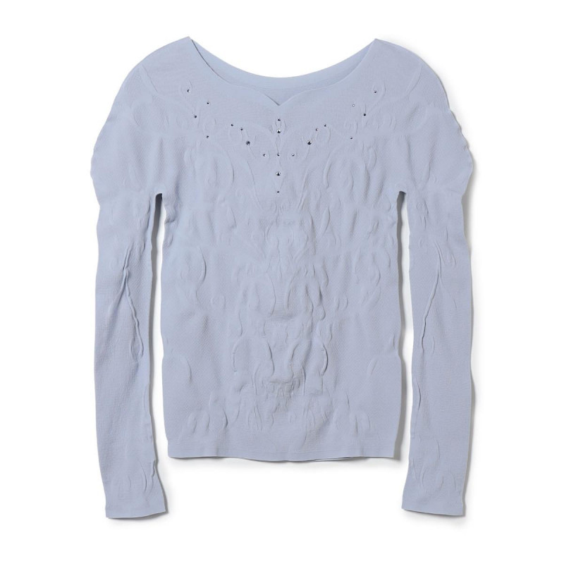 【ノーソーイングニット】クリスタルバレリーナネックニット(ヒヤシンス-M)