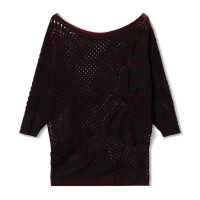 【ノーソーイングニット】リバーシブルルーズフィットトップ(ブラック-M)