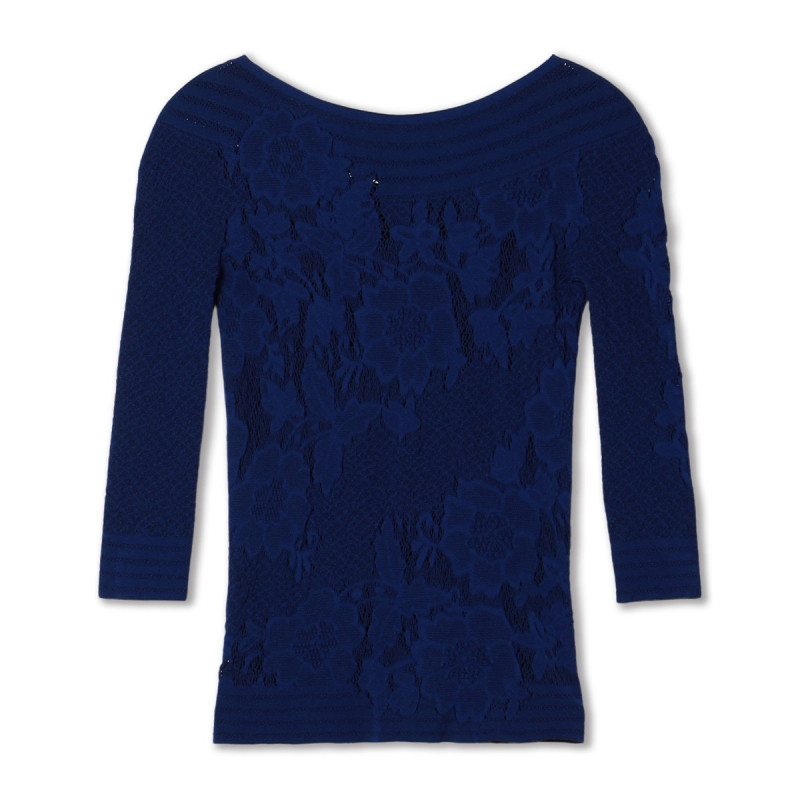 【ノーソーイングニット】リバーシブルボートネックトップ