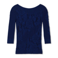 【ノーソーイングニット】リバーシブルボートネックトップ(アイアンブルー-M)