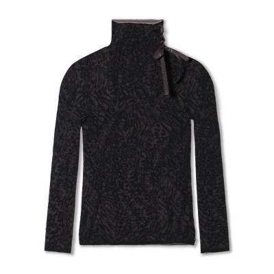 ノーソーイングニット】サイドリボンハイネックニットトップ 商品