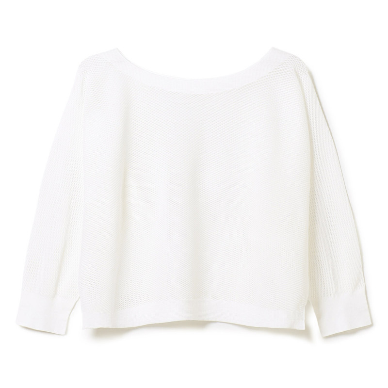 ノーソーイングニット】7分袖メッシュニットTシャツ 商品ページ