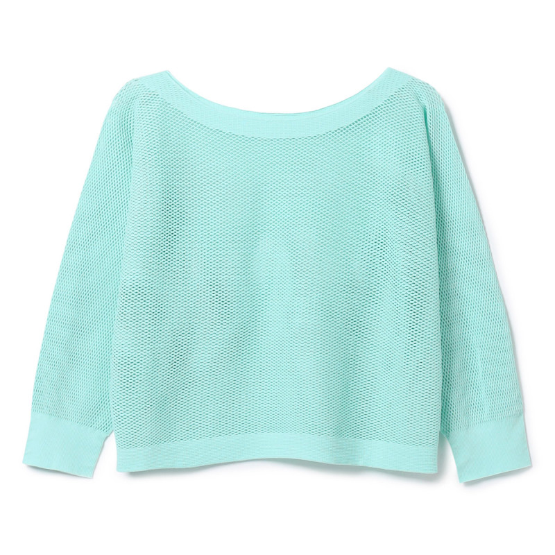 新品　チャコット ノーソーイングニット水色　ジゼル ノーソーイングニット】7分袖メッシュニットTシャツ 商品ページ