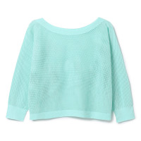 ノーソーイングニット】7分袖メッシュニットTシャツ 商品ページ