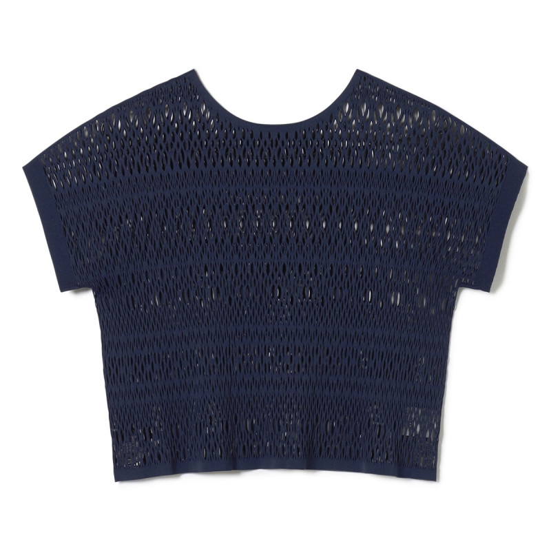 ノーソーイングニット】レース調ニットTシャツ 商品ページ