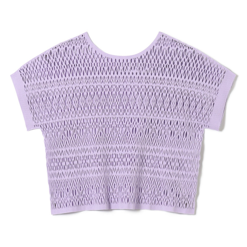 チャコット　レースニット調Tシャツ　　Ｓhauen ノーソーイングニット】レース調ニットTシャツ 商品ページ