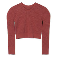 【ノーソーイングニット】クロップドメッシュニット(アンティックローズ-M)