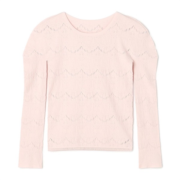 ノーソーイングクルーネックトップ