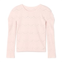 ノーソーイングクルーネックトップ(サーモンピンク-M)