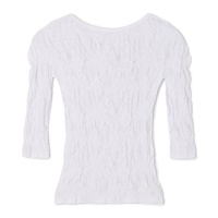 シアーレースボートネックトップ(アイリス-M)