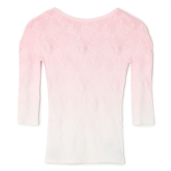 グラデーションボートネックトップ(ピンク-M)