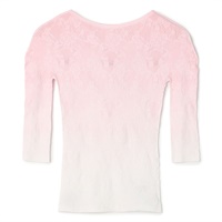 グラデーションボートネックトップ(ピンク-M)