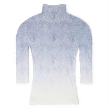 グラデーションローハイネックトップ