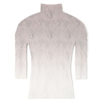 グラデーションローハイネックトップ(グレージュ-M)